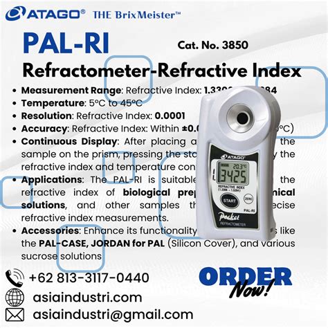 atago pal ri refractometer|pal ri refractive index.